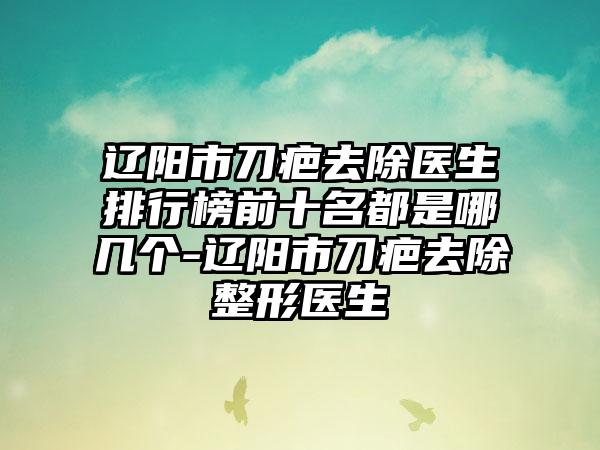 辽阳市刀疤去除医生排行榜前十名都是哪几个-辽阳市刀疤去除整形医生