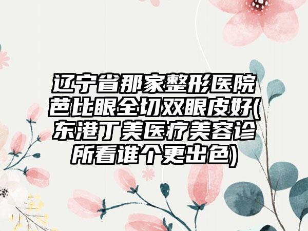 辽宁省那家整形医院芭比眼全切双眼皮好(东港丁美医疗美容诊所看谁个更出色)