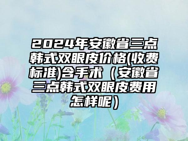 2024年安徽省三点韩式双眼皮价格(收费标准)含手术（安徽省三点韩式双眼皮费用怎样呢）