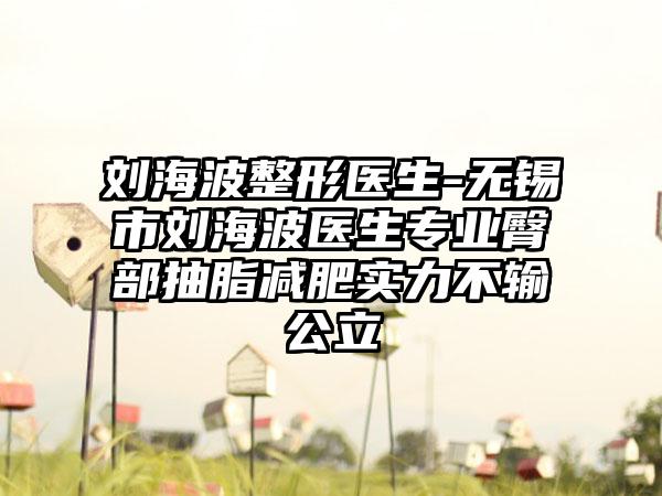 刘海波整形医生-无锡市刘海波医生专业臀部抽脂减肥实力不输公立