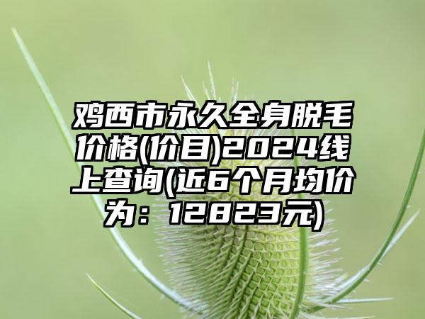 鸡西市永久全身脱毛价格(价目)2024线上查询(近6个月均价为：12823元)