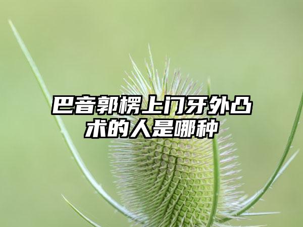 巴音郭楞上门牙外凸术的人是哪种