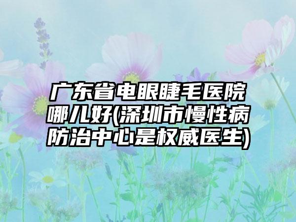 广东省电眼睫毛医院哪儿好(深圳市慢性病防治中心是权威医生)