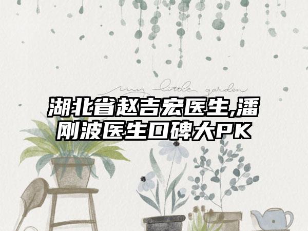 湖北省赵吉宏医生,潘刚波医生口碑大PK