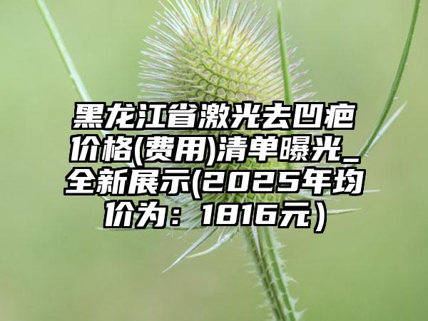 黑龙江省激光去凹疤价格(费用)清单曝光_全新展示(2025年均价为：1816元）