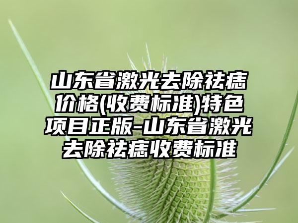 山东省激光去除祛痣价格(收费标准)特色项目正版-山东省激光去除祛痣收费标准