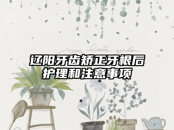 辽阳牙齿矫正牙根后护理和注意事项