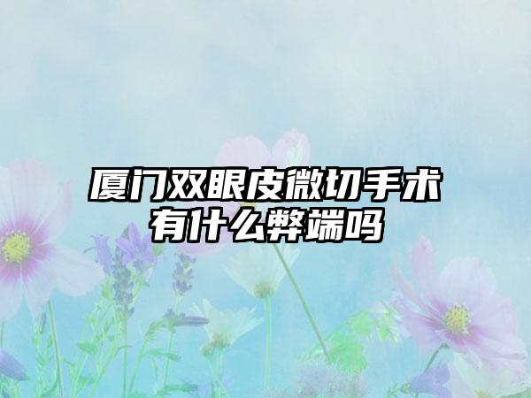 厦门双眼皮微切手术有什么弊端吗