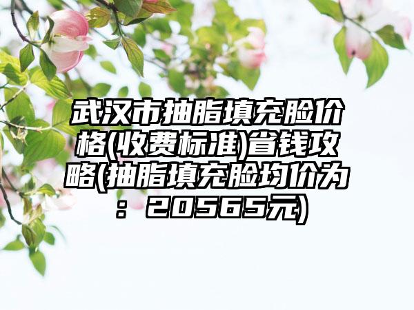 武汉市抽脂填充脸价格(收费标准)省钱攻略(抽脂填充脸均价为：20565元)