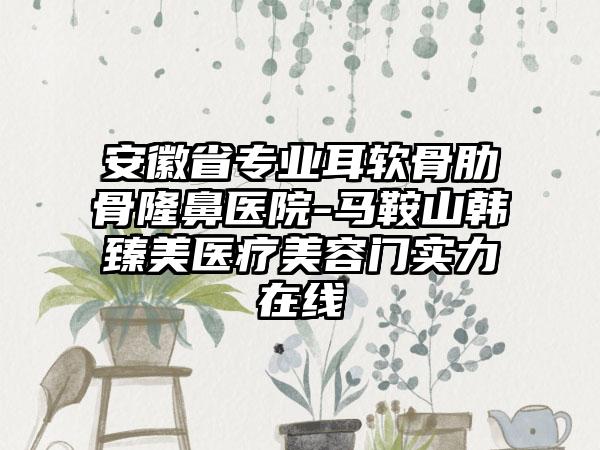 安徽省专业耳软骨肋骨隆鼻医院-马鞍山韩臻美医疗美容门实力在线