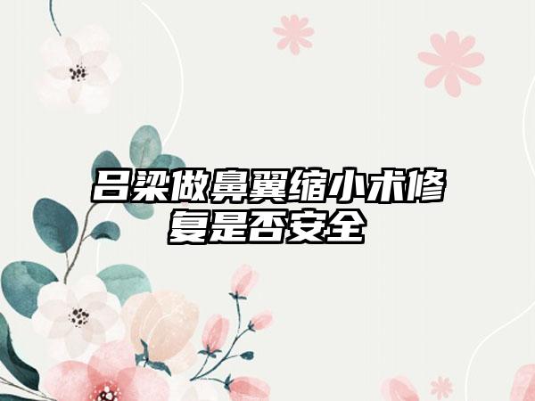 吕梁做鼻翼缩小术修复是否安全