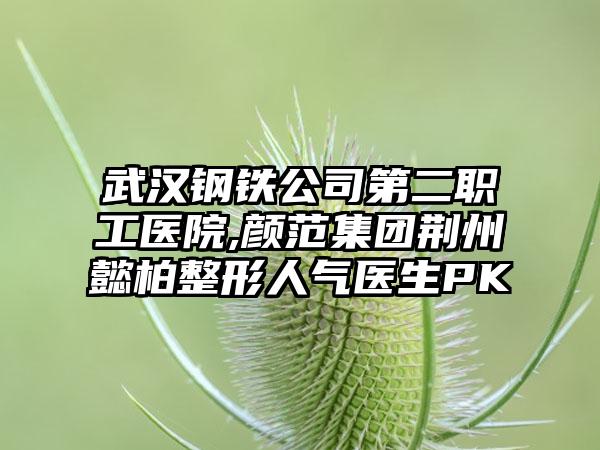 武汉钢铁公司第二职工医院,颜范集团荆州懿柏整形人气医生PK