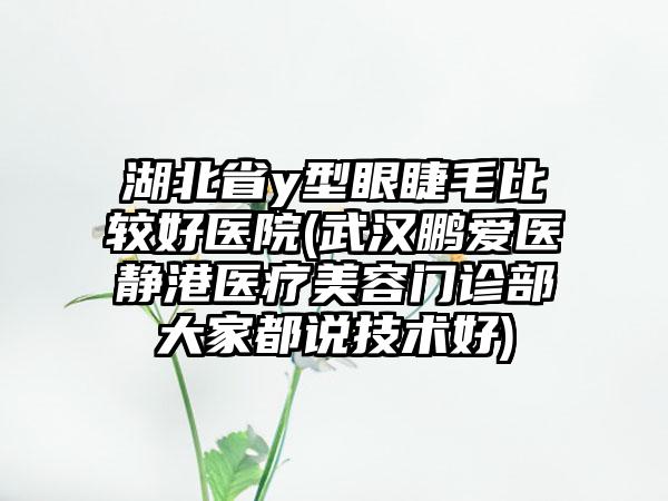 湖北省y型眼睫毛比较好医院(武汉鹏爱医静港医疗美容门诊部大家都说技术好)