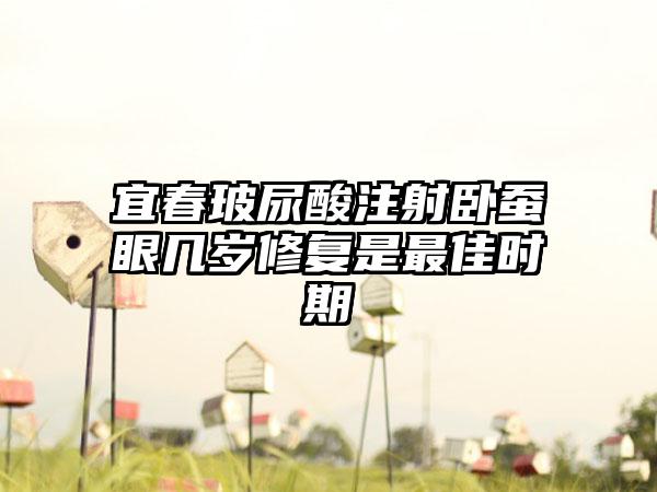 宜春玻尿酸注射卧蚕眼几岁修复是最佳时期