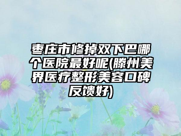 枣庄市修掉双下巴哪个医院最好呢(滕州美界医疗整形美容口碑反馈好)