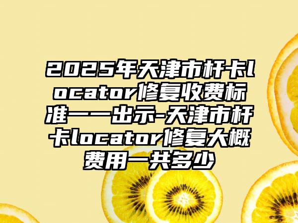 2025年天津市杆卡locator修复收费标准一一出示-天津市杆卡locator修复大概费用一共多少