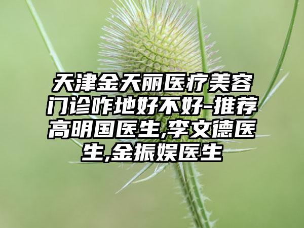 天津金天丽医疗美容门诊咋地好不好-推荐高明国医生,李文德医生,金振娱医生