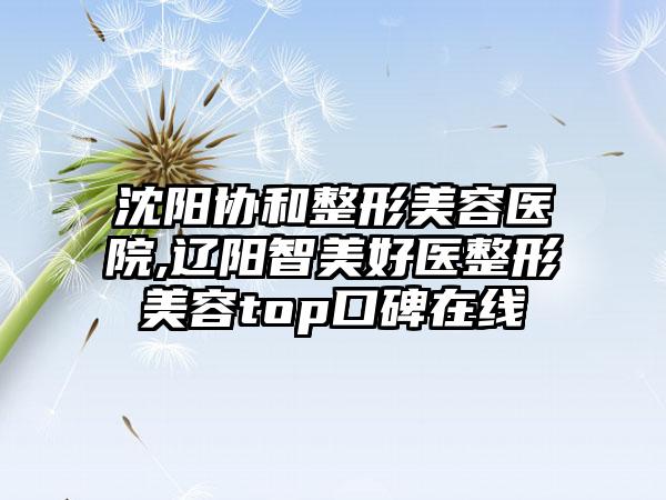 沈阳协和整形美容医院,辽阳智美好医整形美容top口碑在线