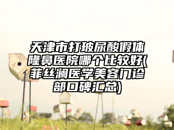 天津市打玻尿酸假体隆鼻医院哪个比较好(菲丝澜医学美容门诊部口碑汇总)