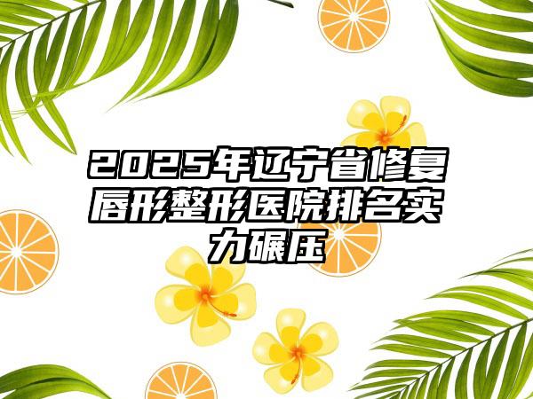 2025年辽宁省修复唇形整形医院排名实力碾压