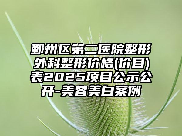 鄞州区第二医院整形外科整形价格(价目)表2025项目公示公开-美容美白案例