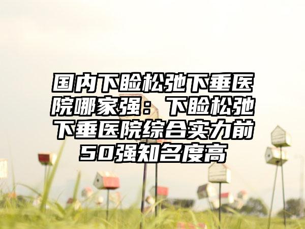 国内下睑松弛下垂医院哪家强：下睑松弛下垂医院综合实力前50强知名度高