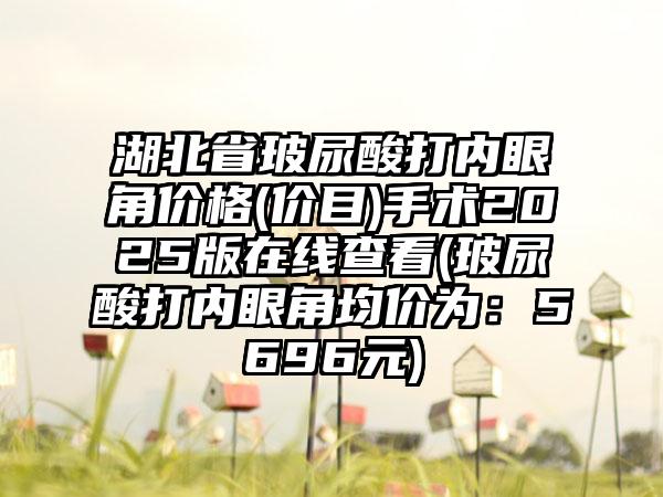 湖北省玻尿酸打内眼角价格(价目)手术2025版在线查看(玻尿酸打内眼角均价为：5696元)