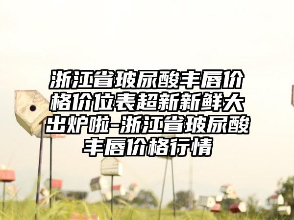 浙江省玻尿酸丰唇价格价位表超新新鲜大出炉啦-浙江省玻尿酸丰唇价格行情